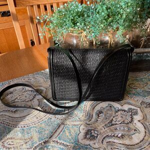 Walter Katten New York Black Patent Leather Shoulder Bag Vintage Designer